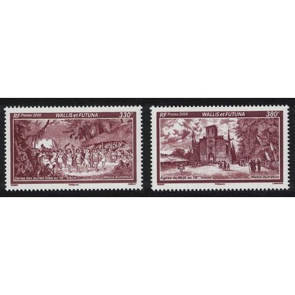 Wallis and Futuna Young Girls Dancing Music Painting 2v 2006 MNH SG#895-896