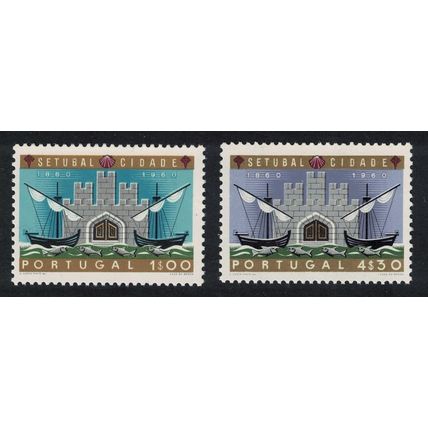 Portugal Ship Castle Arms Centenary of Setubal City 2v 1961 MNH SG#1191-1192