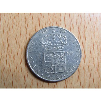 Sweden 1970 1 Krone Coin