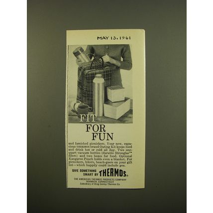 1961 Thermos Outing Kit Advertisement - Fit for fun