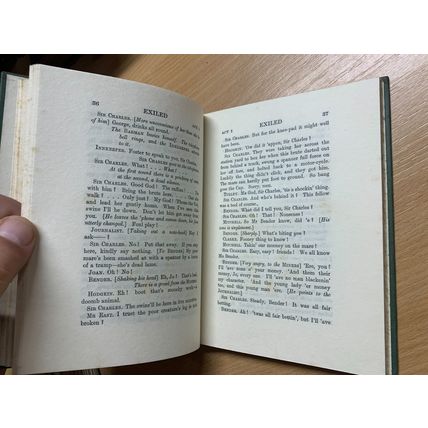 1929 1ST EDITION JOHN GALSWORTHY "EXILED" DRAMA PLAY COMEDY HARDBACK BOOK (P2)