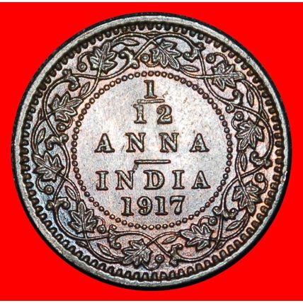 Ⰶ ELEPHANT (1912-1936): INDIA ★ 1/12 ANNA 1917! DISCOVERY ★LOW START★NO RESERVE
