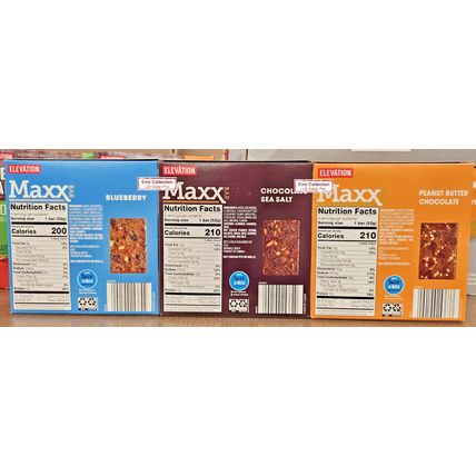 Elevation Maxx Bar Blueberry Chocolate Sea Salt Peanut Butter Chocolate (3 Bars)