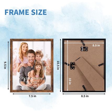 WIFTREY Multi 8X10 Picture Frames 18 Pack, Rustic Brown 8 by 10 Photo Frame Bulk