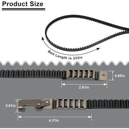 Upgraded 41A5434-11A Drive Belt 233 Inches for 7FT Garage Door Opener, Compatibl