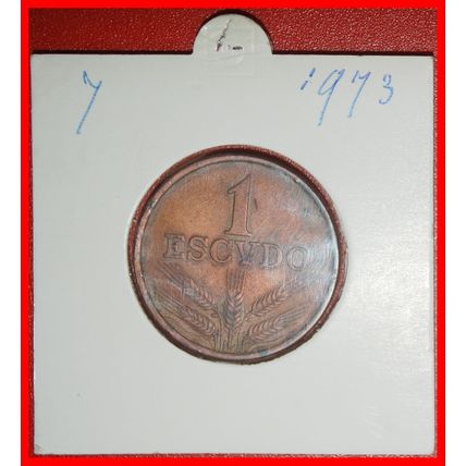 ⰆBRITAIN 1969-1979:PORTUGAL★1 ESCUDO 1973 25 SILVER BEZANTS★LOW START★NO RESERVE