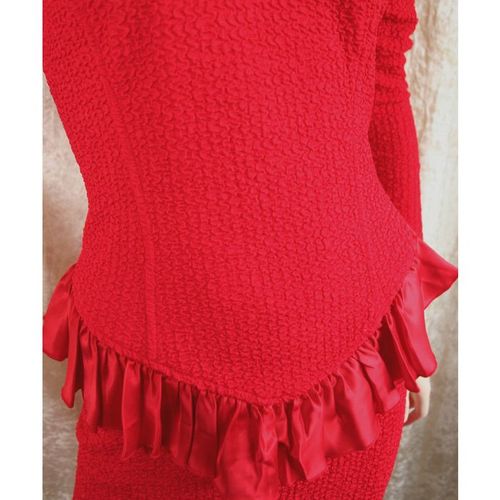 Vintage 1980 Red Dress Size 12