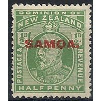 Samoa 1914 SG115 1/2d Yellow-Green Mounted Mint .. ..