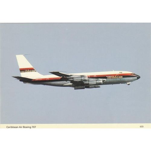 Caribbean Air Boeing B707 Aircraft Postcard (A15782)