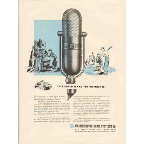 westinghouse radio stations 1947 could make the difference vintage ad