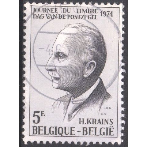 Belgium 1974 - SG2349 - 5f black & grey - Hubert Krains - used