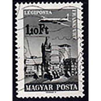 Hungary 1966 Cities and Airplanes 1.10Ft Used Stamp Frankfurt