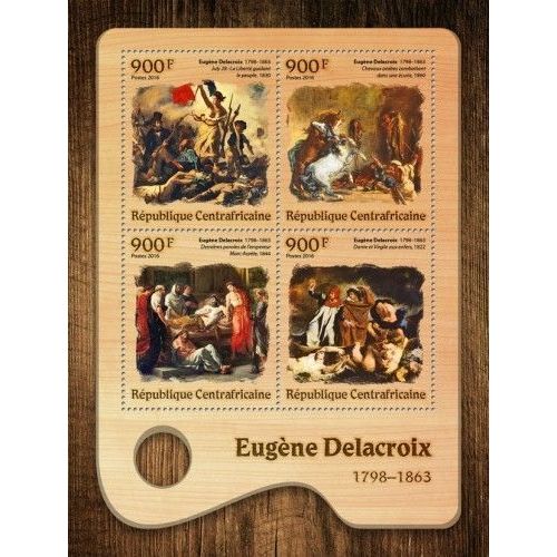 CENTRAL AFRICA 2016 SHEET MNH DELACROIX ART PAINTINGS ARTE PINTURAS 5