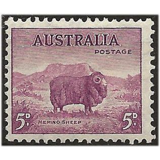 Australia 1938 SG171 5d Purple Brown Mounted Mint . ..
