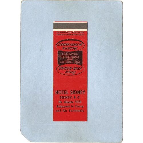 CAN Sidney Matchcover Hotel Sidney can_box1~76