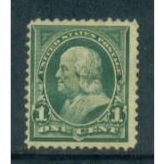 279 1c Benjamin Franklin Just Clears MHR M04366