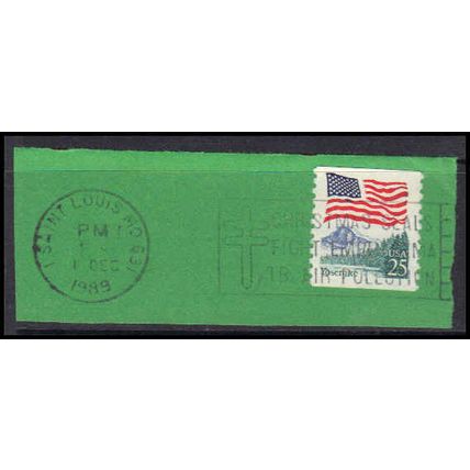 Used 2280 25c U.S. Flag Saint Louis, MO. E0650