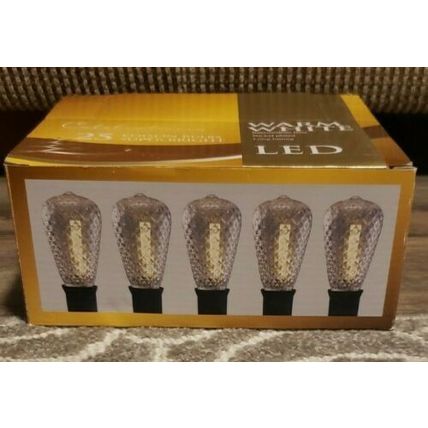 CELEBRATIONS REPLACEMENT VINTAGE STYLE EDISON LED 25 LIGHT BULBS~NEW~WARM WHITE