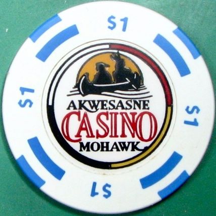 Akwesasne. $1 Casino Chip. Hogansburg, NY. Z13.