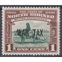 North Borneo 1941 1c o/w WAR TAX G19/20 U/Mint