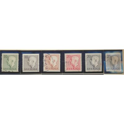 Sweden Stamps Scott #418//458, Used, 12 Different