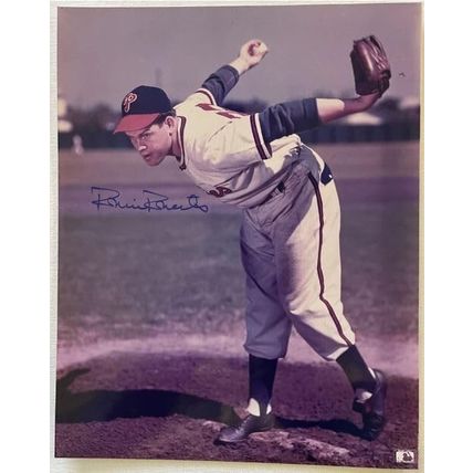 Robin Roberts (d. 10) Signed Autographed Glossy 8x10 Photo Philadelphia Phillies