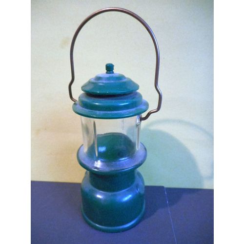 Avon Vintage Glass Bottle,Green Coleman Lantern