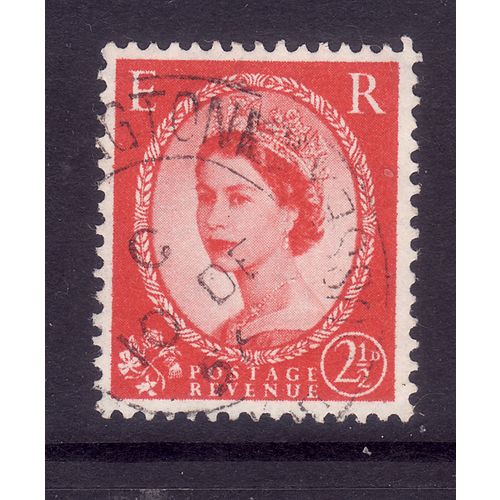 GREAT BRITAIN 1956 SG 554 2 1/2d CARMINE RED FINE USED#2