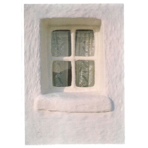 WHITE WINDOW, IRELAND. used vintage postcard 1987 postmark =