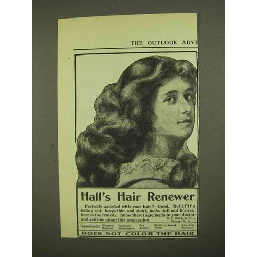 1909 Hall's Hair Renewer Ad