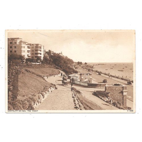 NICE PRINTED POSTCARD OF THE FRONT WESTCLIFF-ON-SEA ESSEX POSTED 1949 (3446)