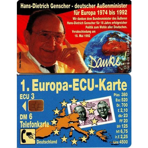 TELEFONKARTE PHONE CARD - Genscher