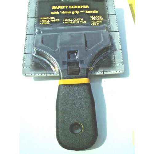 Safety Scraper Soft GRIP Paint Wallpaper Windows Stripper Razor Blade Removal