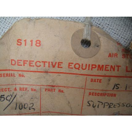 WW2 ? Cold War ? RAF Suppressor 5C/1002 With RAF Label