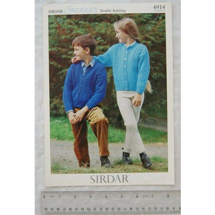 Vintage: Sirdar 4914 cardigans, Snuggly DK, 20-30 inch, 51-76 cm