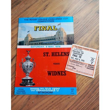 1976 Rugby League Challenge Cup Final Programme & Ticket – St Helens vs Widnes