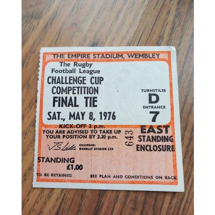 1976 Rugby League Challenge Cup Final Programme & Ticket – St Helens vs Widnes