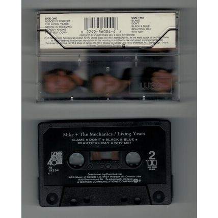 Mike + the Mechanics - Living Years (Cassette) 1988 WEA International - Canadian