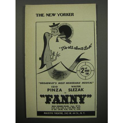 1955 Fanny Play Ad - It's all about love