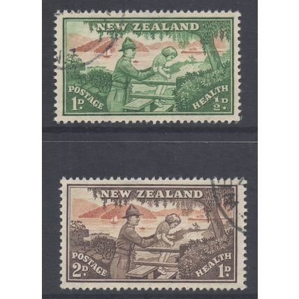 New Zealand Scott B28/B29 - SG678/679, 1946 Health Set used