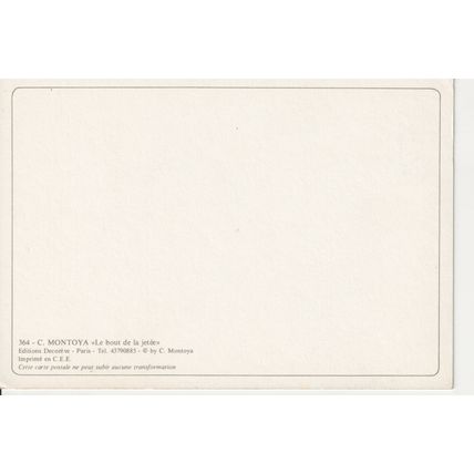 Unused Art Postcard - Le bout de la jetee - C. Montoya