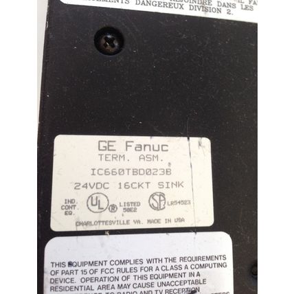 GE IC660TBD023B FANUC GE BLOCK 24VDC SINK I/O 16 CIRC W/2/3 SENSOR COMPATB,AE