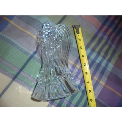 Crystal GLASS FEMALE ANGEL Candle Holder 7 3/4" Tall! Stunning! $14.00 obo!