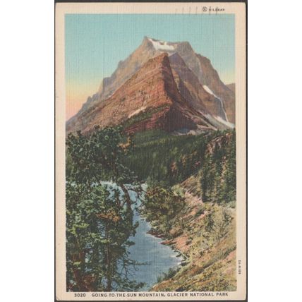 Going-To-The-Sun Mountain, Glacier National Park, Montana, 1939 - GP Hotel Co PC