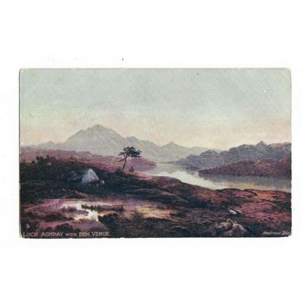 Loch Achray With Ben Venue, Tucks Postcard.