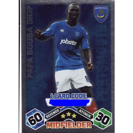 Match Attax 2009/2010 Papa Bouba Diop Portsmouth I-Card Code