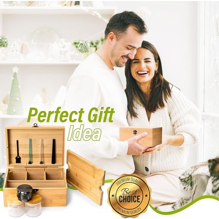 Premium Decorative Storage Box with Removable Tray, Lockable Lid, and Accessorie