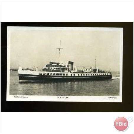 Red Funnel Steamers MV VECTA Postcard