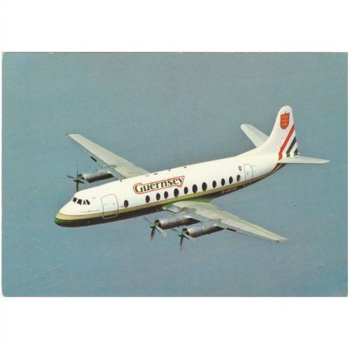 Guernsey Airlines Limited BAe Viscount 800 Aircraft Postcard (A22197)