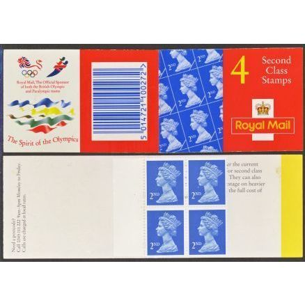 Great Britain 1996 4 x 2nd NVI Blue Booklet Unmounted Mint NHM HA10 1670 stamp